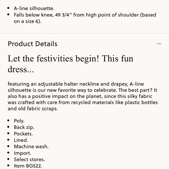 J.Crew Halter cutout dress in featherweight Satin Sz 16 NWOT - Picture 6 of 6